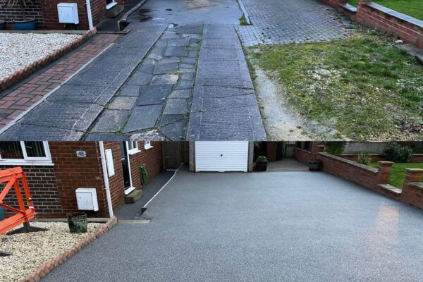 Before and After Resin Bond Driveway